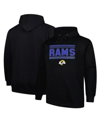 Fanatics Мужской черный пуловер с капюшоном Los Angeles Rams Big Tall Pop черный