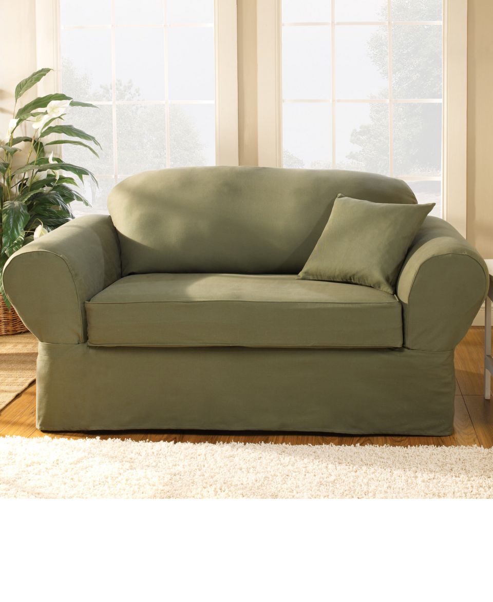 Sure Fit Slipcovers, Twill Supreme 2 Piece Sofa Cover   Slipcovers