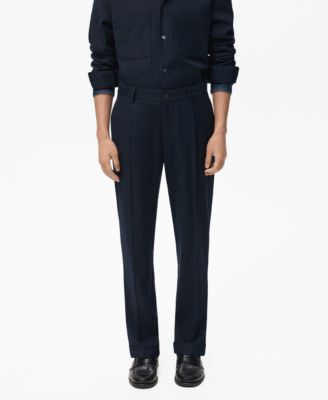 Мужские плиссированные брюки Mango обычного покроя