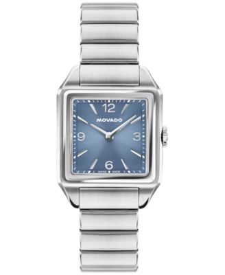 Женские швейцарские кварцевые часы Movado 1917 года выпуска из нержавеющей стали, 25 X 34,1 мм