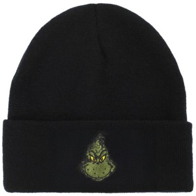 Мужская шапочка с вышивкой из черной акриловой пряжи Grinch, стандартная шапочка с манжетами