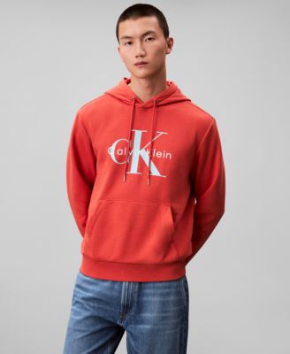 Мужская флисовая толстовка с монограммой и логотипом Calvin Klein