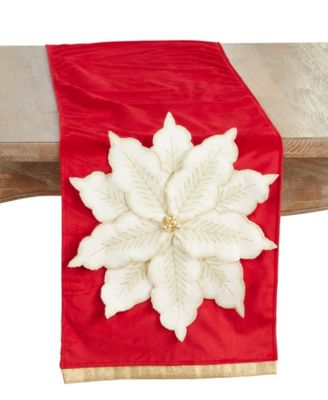 Настольная дорожка из бархатной пуансеттии Saro Lifestyle, 14