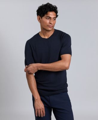 Мужская футболка-свитер с круглым вырезом от Кеннета Коула