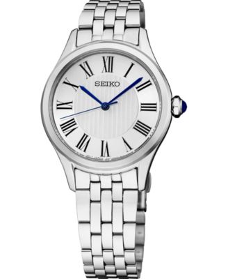 Серебряные часы-браслет Seiko Women's Essentials из нержавеющей стали, 29,6 мм
