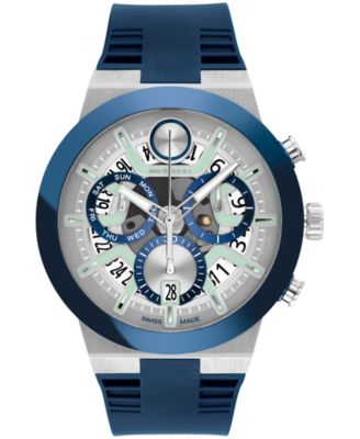 Мужские часы Movado Bold Fusion Swiss Quartz Chrono Blue из силикона, 44,50 мм