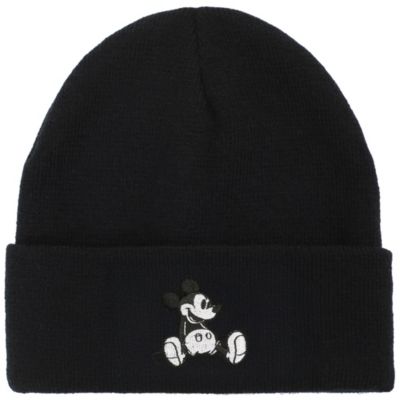 Диснеевская мужская шапочка с вышивкой Микки Мауса из акрилового трикотажа на стандартной манжете