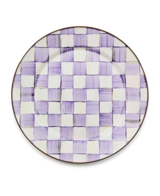 Подставка для зарядного устройства ручной работы MacKenzie-Childs в фиолетовую клетку