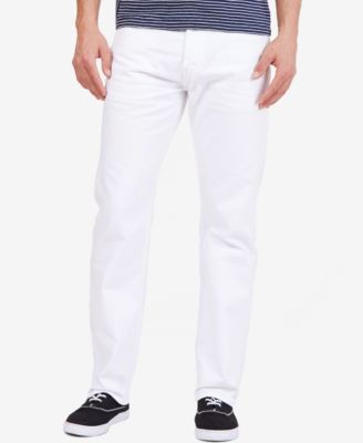 Relaxed-Fit White Denim Jeans 