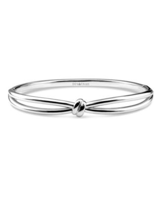 Браслет Devata Love Knot Bangle из стерлингового серебра с родиевым покрытием, большой размер