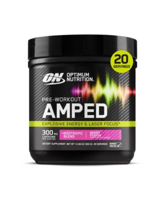 Optimum Nutrition, Порошкообразный напиток перед тренировкой, Ягодный коктейль, С высоким содержанием сахара, Без кофеина, 20 порций белого