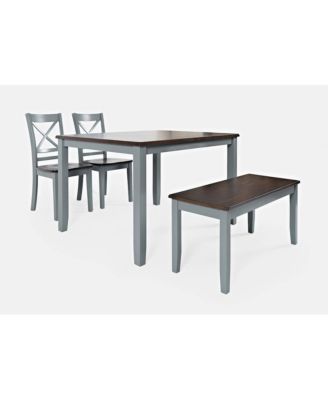 Фермерский дом из массива дерева в парке Джофран Эсбери, Обеденный гарнитур из четырех предметов со скамейкой