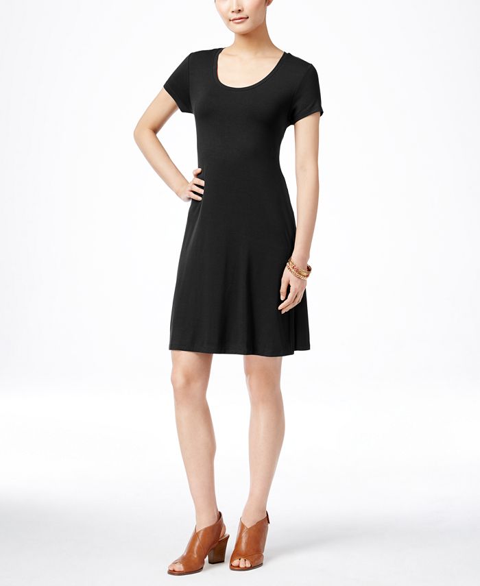 Style & Co Petite Short-Sleeve A-Line Dress, Created for Macy's ...