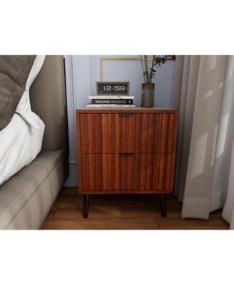 Деревянная тумбочка Streamdale Furniture с 2 выдвижными ящиками
