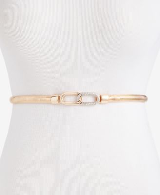 Эластичный ремень с пряжкой Cobra Crystal Buckle от I.N.C. International Concepts, эксклюзивное золото Macy's