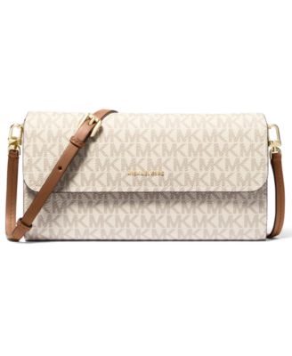 Очень большая сумка через плечо Michael Kors Jet Set East West Phone цвета слоновой кости /кремового цвета