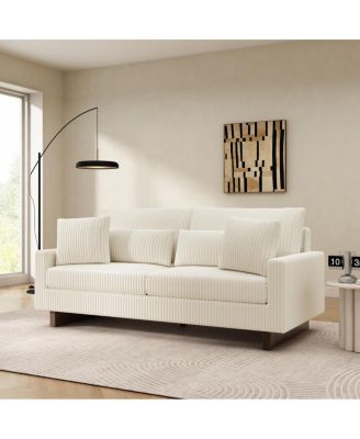 Современный двухместный диван Streamdale Furniture с четырьмя подушками