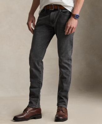 Мужские стрейчевые джинсы Polo Ralph Lauren от Parkside Active Taper на молнии серого цвета
