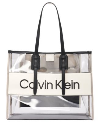 Современная большая сумка-тоут Calvin Klein Voyager Essential черного цвета