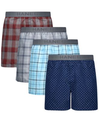 Мужские тканые боксеры Hanes Ultimate, 4 комплекта, multi