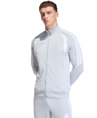 мужская тренировочная куртка adidas Tiro 26 League на молнии спереди серого цвета
