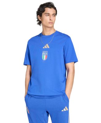 мужская футболка adidas Italy DNA с круглым вырезом и графическим рисунком, синяя