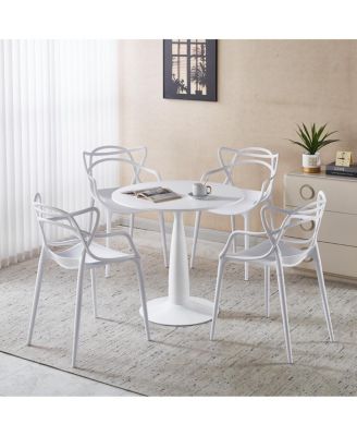 Обеденный гарнитур Streamdale Furniture, 5 предметов, Стол на металлических ножках, стиль середины века