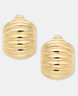 Маленькие рифленые серьги-кольца-клипсы Anne Klein в форме купола, золото 0,7 дюйма