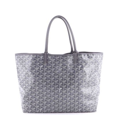 Подержанная сумка Goyard PM Saint Louis из серого холста с покрытием