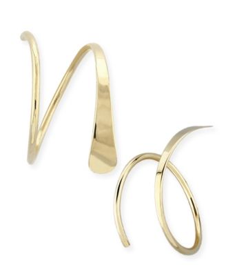 Серьги‑каффы Macy's Endless Wire 14k, золотые