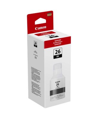 Флакон с пигментными чернилами Canon GI-26 для беспроводных струйных принтеров серии MAXIFY GX серии GX6020, GX7020, GX6021, GX7021, GX5020 серии MAXIFY GX, все-в-одном, черный
