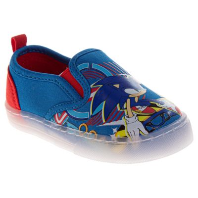 Повседневные кроссовки Sonic The Hedgehog для малышей Sega Slip On Canvas синего цвета