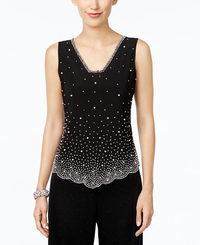 embellished tops for evening wear