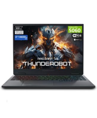 THUNDEROBOT Radiant 16 16-дюймовый традиционный ноутбук Intel Core i7, 16 ГБ оперативной памяти, NVIDIA GeForce RTX 5060, 1 ТБ SSD-накопитель, Windows 11 Home, 300 Гц - черный