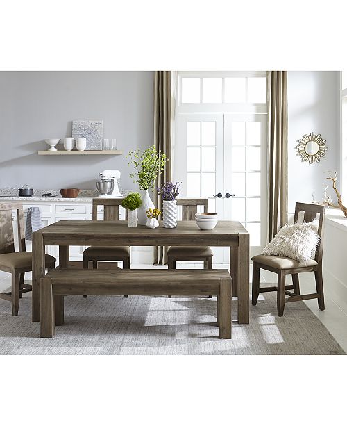 Furniture Canyon 7 Piece Dining Set Created For Macy S 72 Dining Table 6 Side Chairs Reviews Furniture Macy S