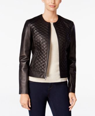 cole haan women's leather jacket sale
