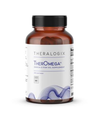 Добавка к рыбьему жиру Theralogix TherOmega Омега-3 - 700 мг DHA и EPA из дикорастущего минтая Аляски - Из экологически чистых источников - Сертифицирована NSF - 90-каратный белый
