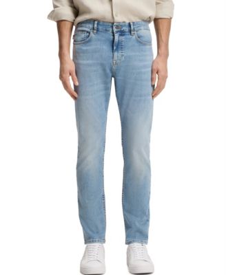 Мужские джинсы BOSS by Hugo Boss из мягкого денима Delaware Slim-Fit синего цвета от BOSS by Hugo Boss