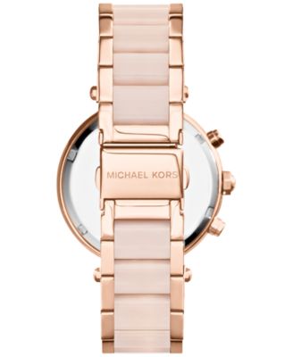 michael kors parker gold glitz women's chronograph watch mk5856