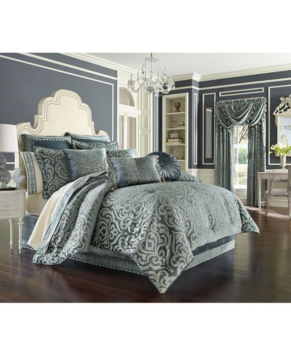 J Queen New York J. Queen 4Pc. New York Sicily Teal Queen 4Pc. Comforter Set & Reviews