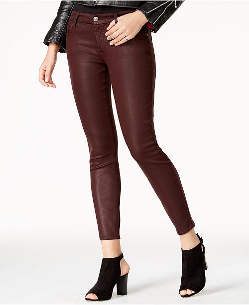 7 For All Mankind Coated Skinny Jeans Reviews Jeans Women Macy S