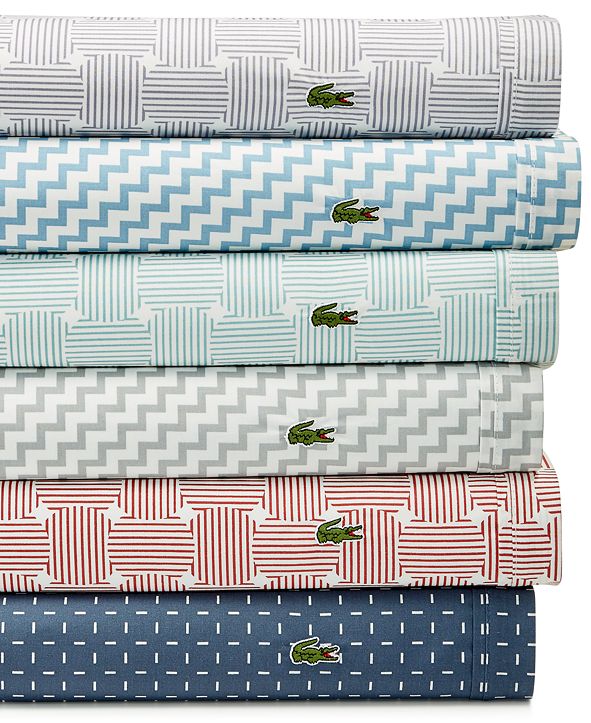Lacoste Home Lacoste Printed Cotton Percale Pair of King Pillowcases