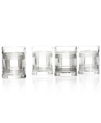 Glen Plaid Double Old Fashioned Glasses 