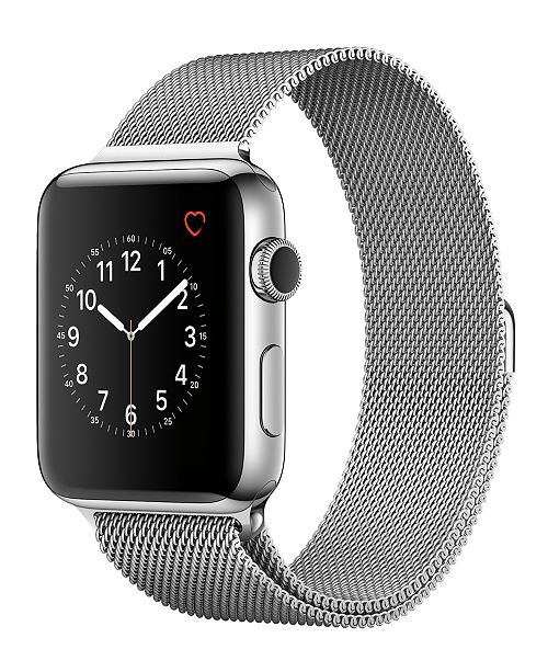 Apple Watch Series 2 42mm Stainless Steel Case With Silver Tone Milanese Loop Reviews Apple Macy S