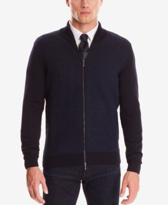 hugo boss zip up cardigan