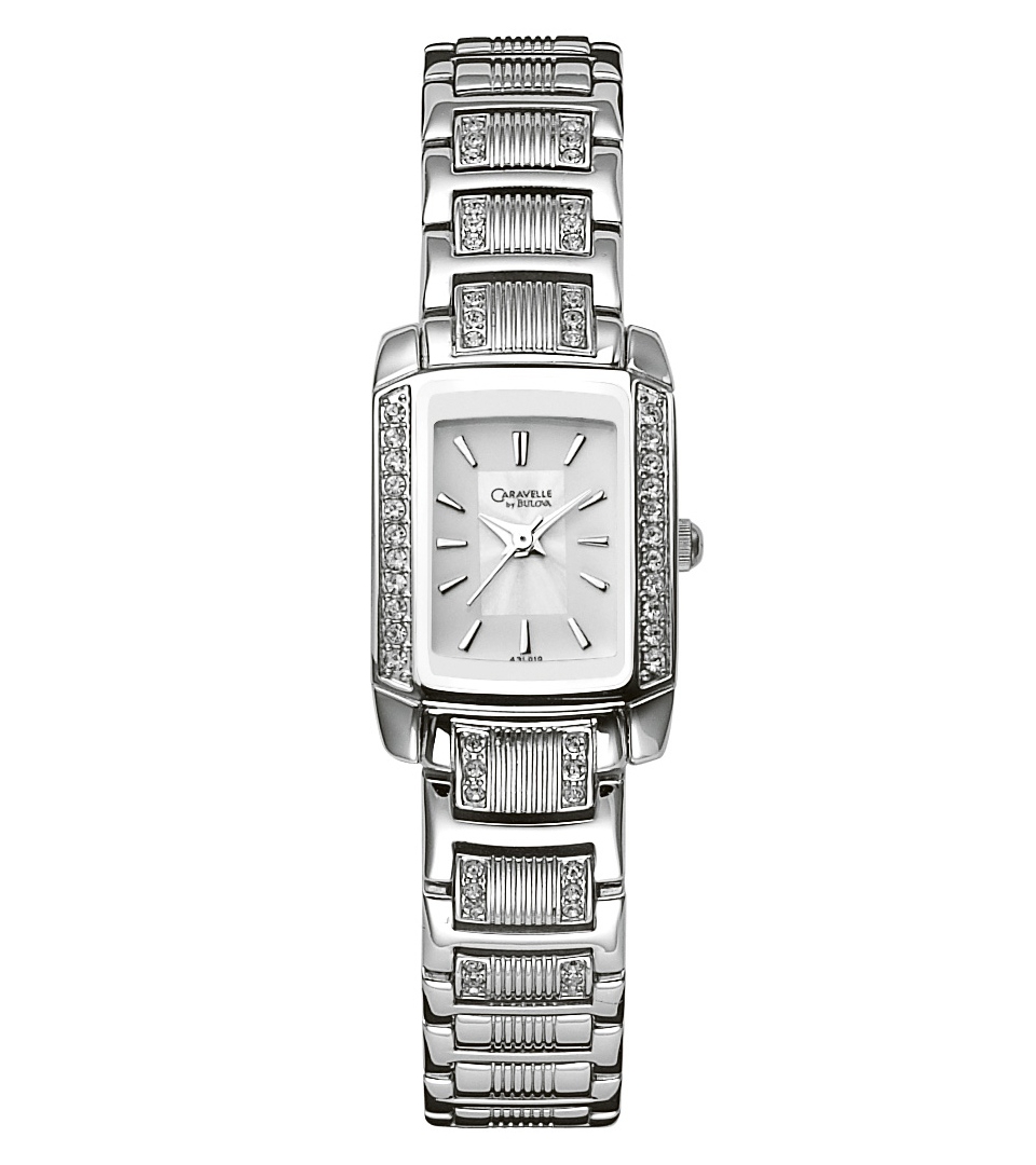 Caravelle by Bulova Watch, Womens Crystal Accented Bracelet 43L010