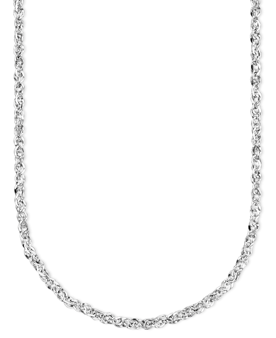 14k White Gold Chain Necklace   Necklaces   Jewelry & Watches
