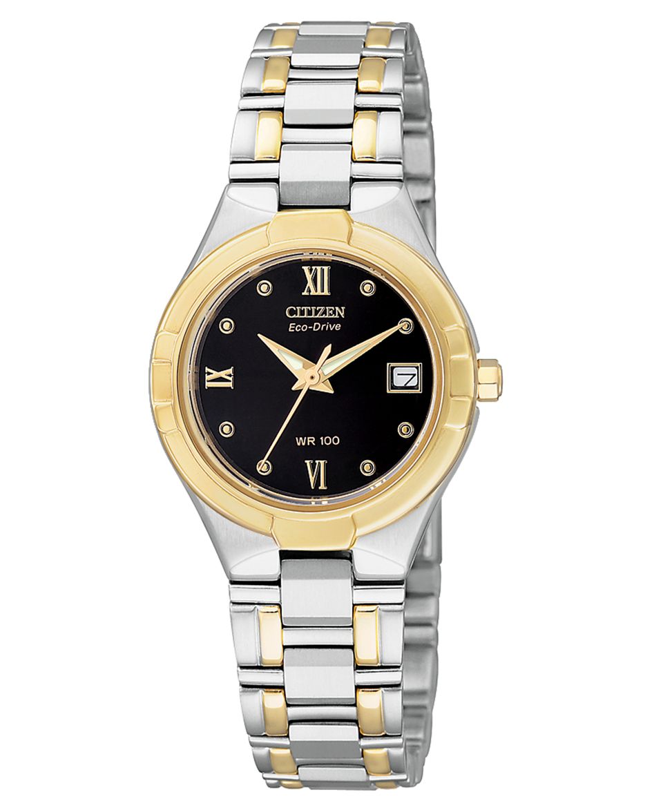 Citizen Watch, Womens Eco Drive Two Tone Stainless Steel Bracelet