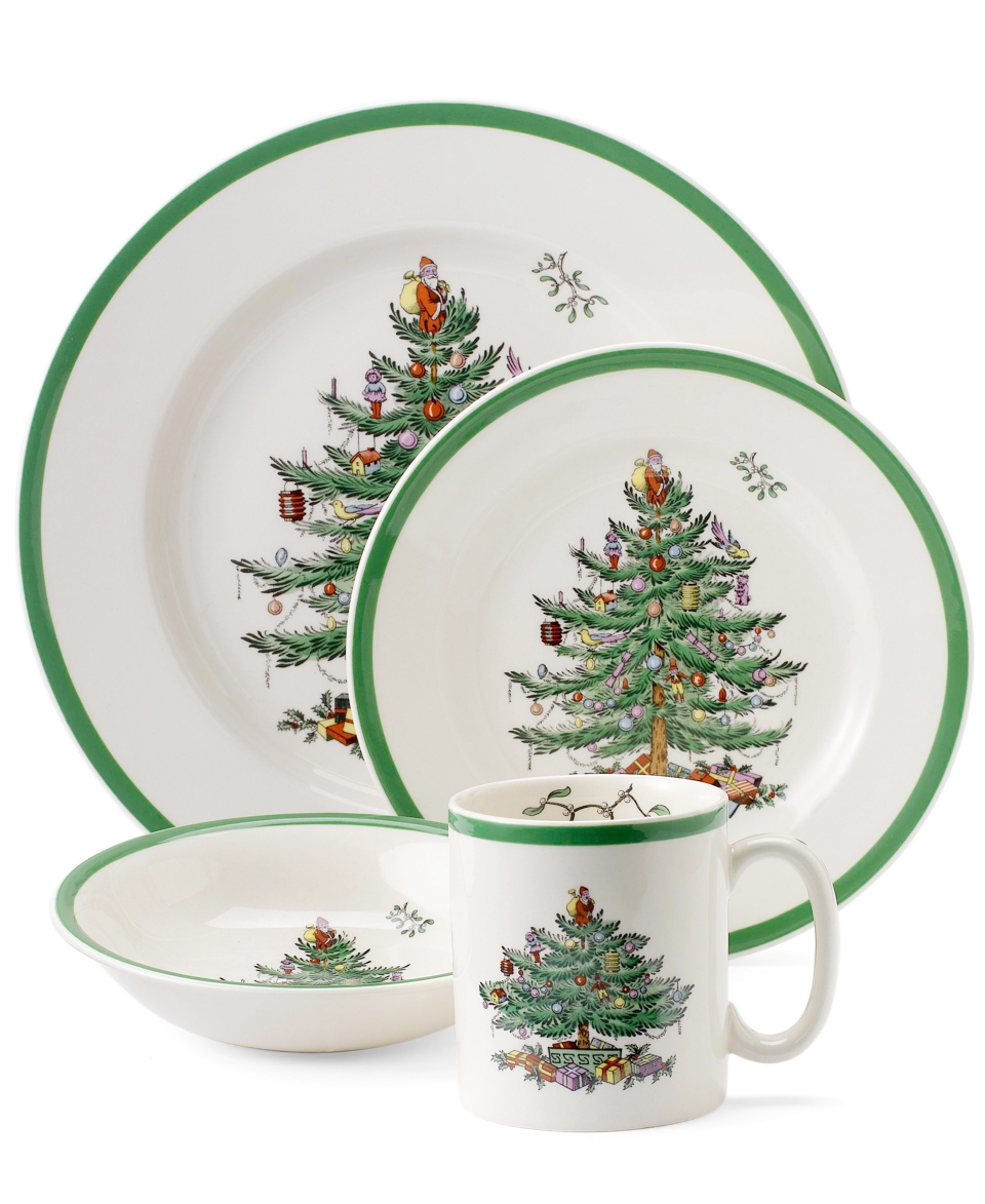 Spode Christmas Tree 4 Piece Place Setting   Fine China   Dining & Entertaining