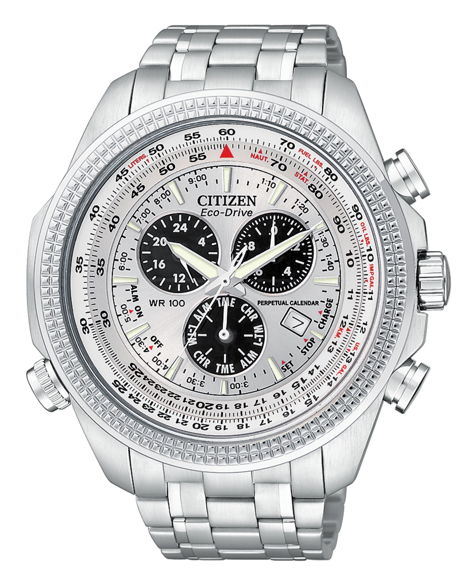 Citizen Watch, Mens Chronograph Eco Drive Stainless Steel Bracelet